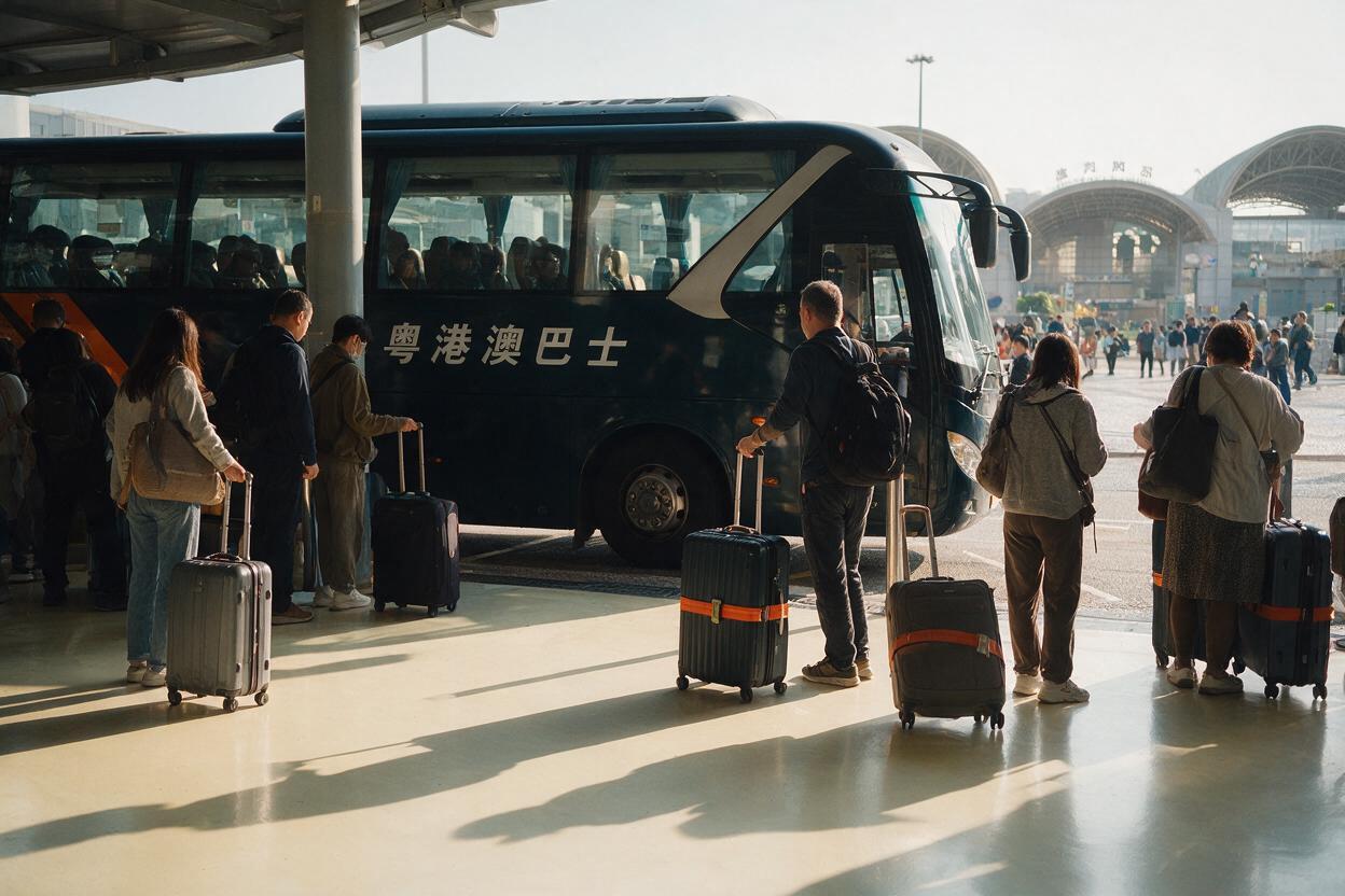 文章开篇场景:澳门关闸广场每天都有大量旅客拖着行李箱往返香港,但真正搞清楚跨境巴士门道的人不多。很多人到了关闸才现找车、现场排队,结果