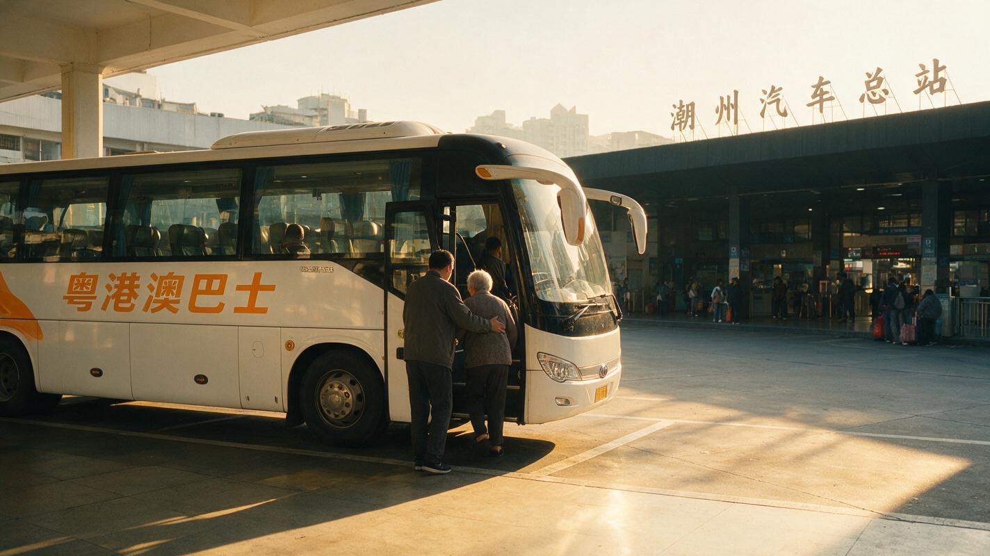 文章开篇场景：说真的，每次要带爸妈从潮州去香港探亲，我脑子里第一反应就是：又要转几趟车？过关排多久？