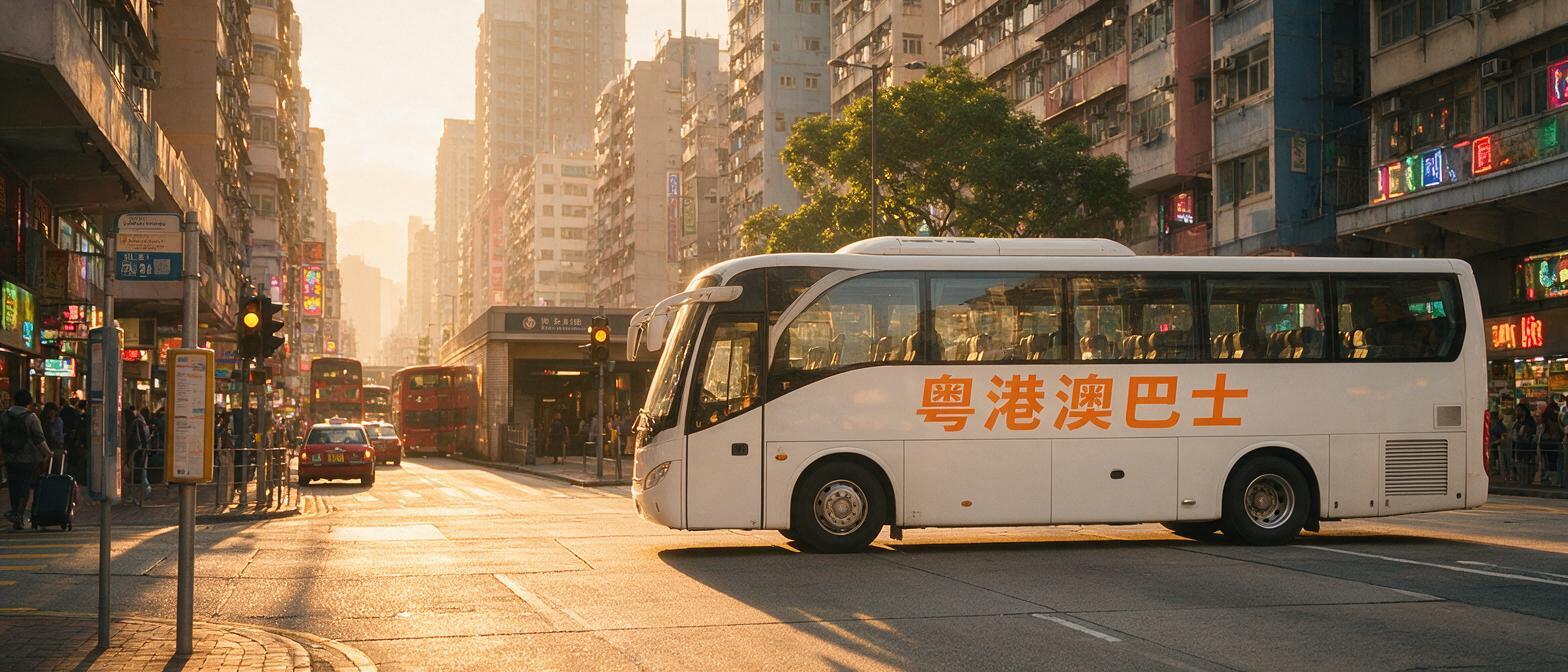文章开篇场景：香港跨境巴士旺角上车点，90分钟直达深圳湾口岸在香港跨境巴士的众多