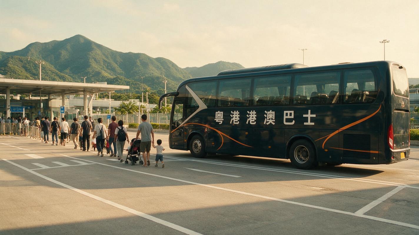 文章中段场景:📝 购票指南:微信小程序直接买,提前锁定座位购票最简单的方式是微信搜索「粤港澳巴士」小程序,选择「广州长隆→香港」线路,