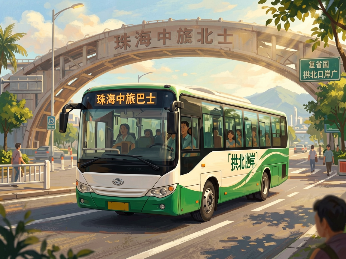 文章开篇场景：🚌 珠海拱北口岸到澳门，跨境巴士是最省心的选择很多人问「珠海中旅巴士」和拱北口岸的跨境巴士到底怎么坐——其实从拱北口岸广