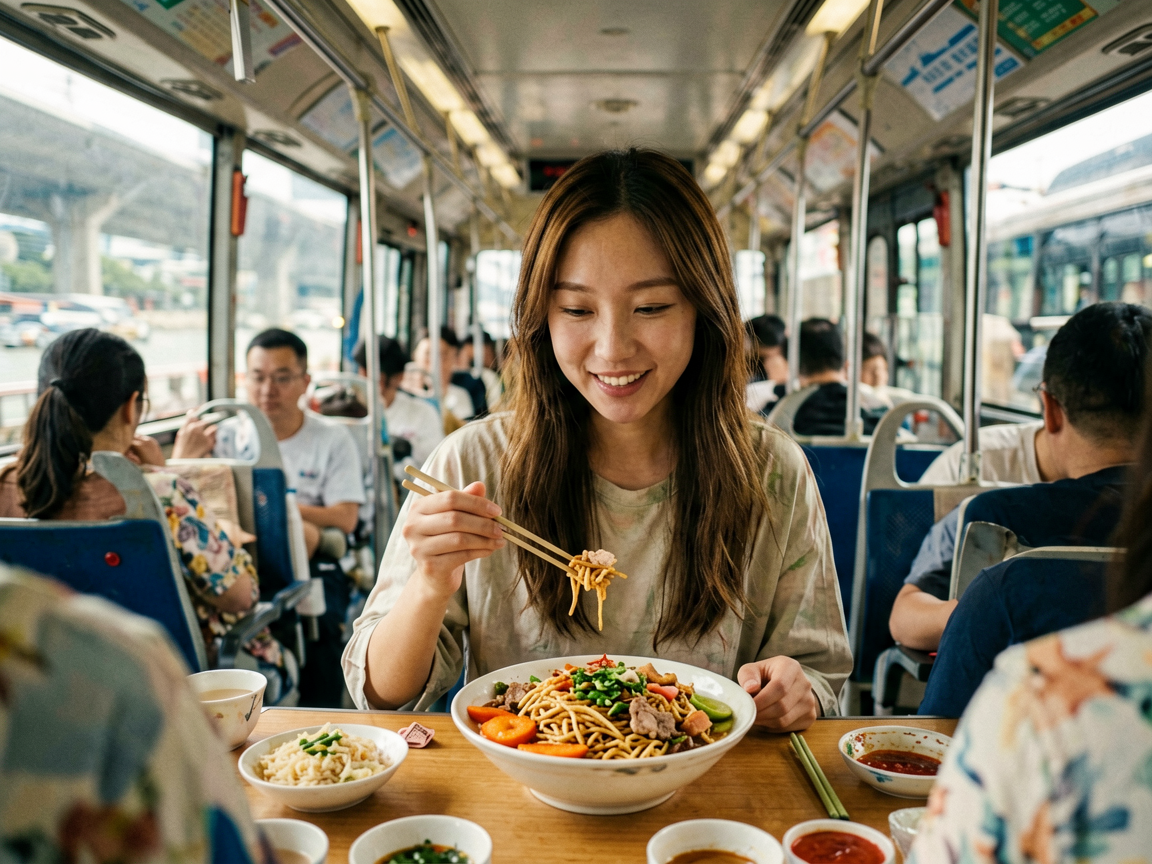 文章中段场景：🍜 深圳湾口岸周边美食与商圈：出发前先吃饱深圳湾口岸跨境巴士的候车时间如果充裕，周边也有不错的配套可以逛。