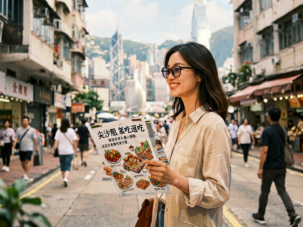 文章中段场景：香港下车点周边：旺角与尖沙咀逛吃指南这条线路直达香港九龙核心区，下车后无论是购物还是觅食都极其方便。