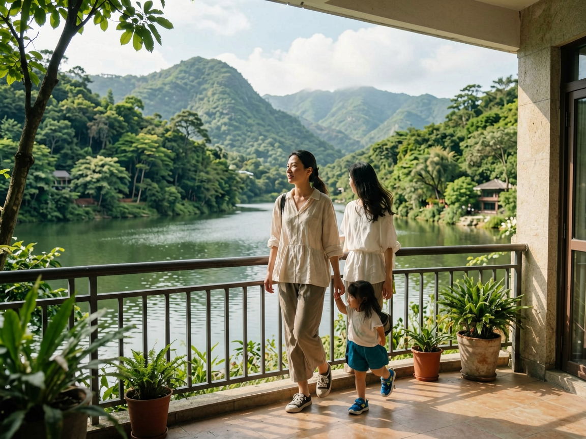 文章中段场景：要是想散步，阳台山森林公园免费开放，是深圳西部的绿肺；民治水库也能环湖走走，适合带娃放电。