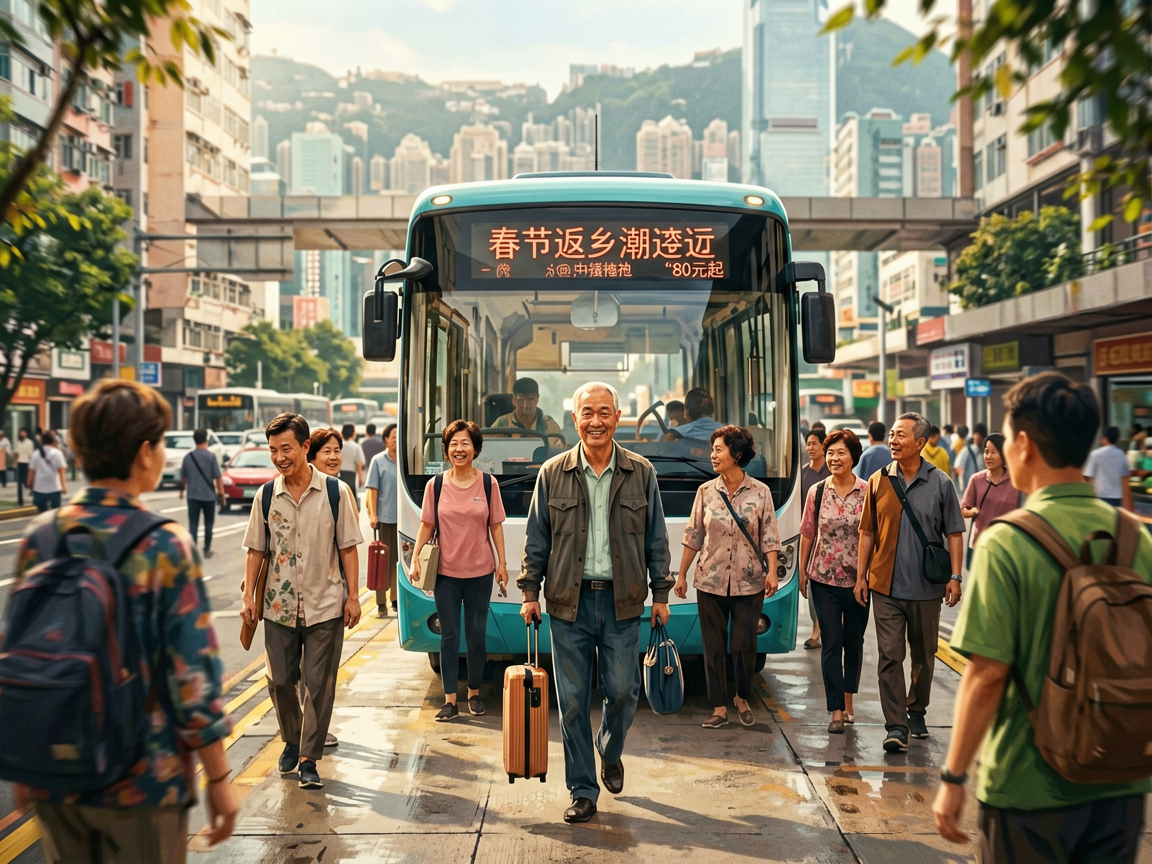 文章开篇场景：春节返乡潮刚过，不少茂名街坊已经开始盘算着下一次跨境出行。从茂名汽车总站出发，一张80元起的跨境巴士票就能直达香港旺角—