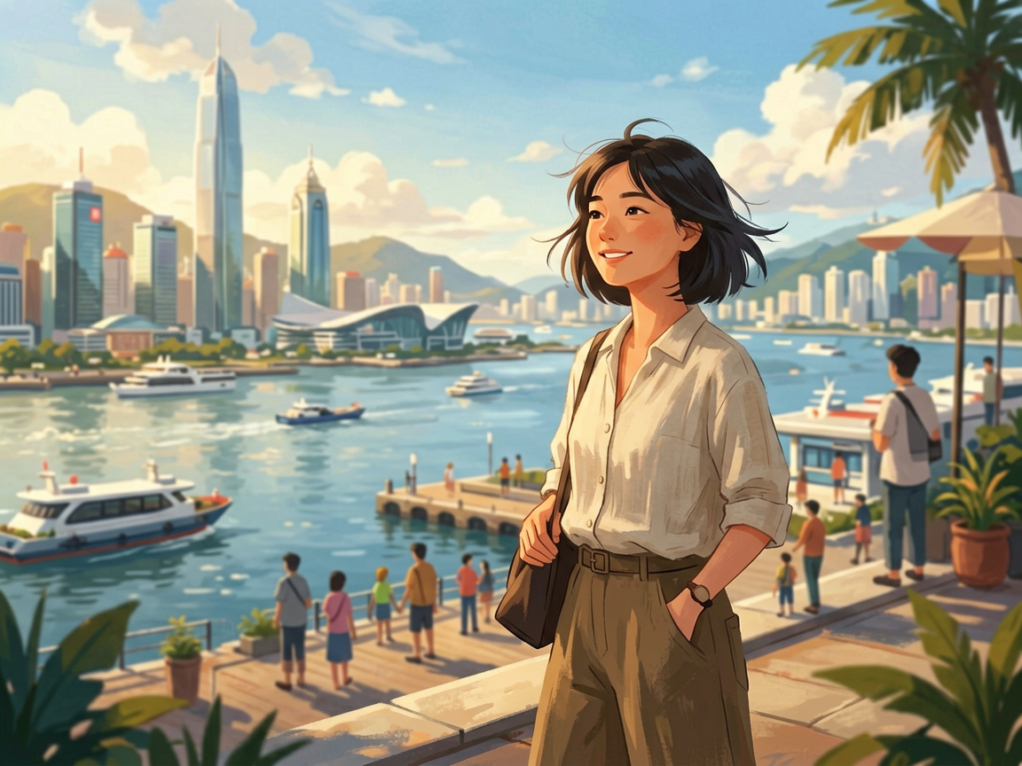 文章中段场景:❓ 常见问题解答Q: 从尖沙咀海港城到深圳湾口岸需要多长时间?A: 全程约90分钟,包含口岸通关时间。平峰期班次间隔15