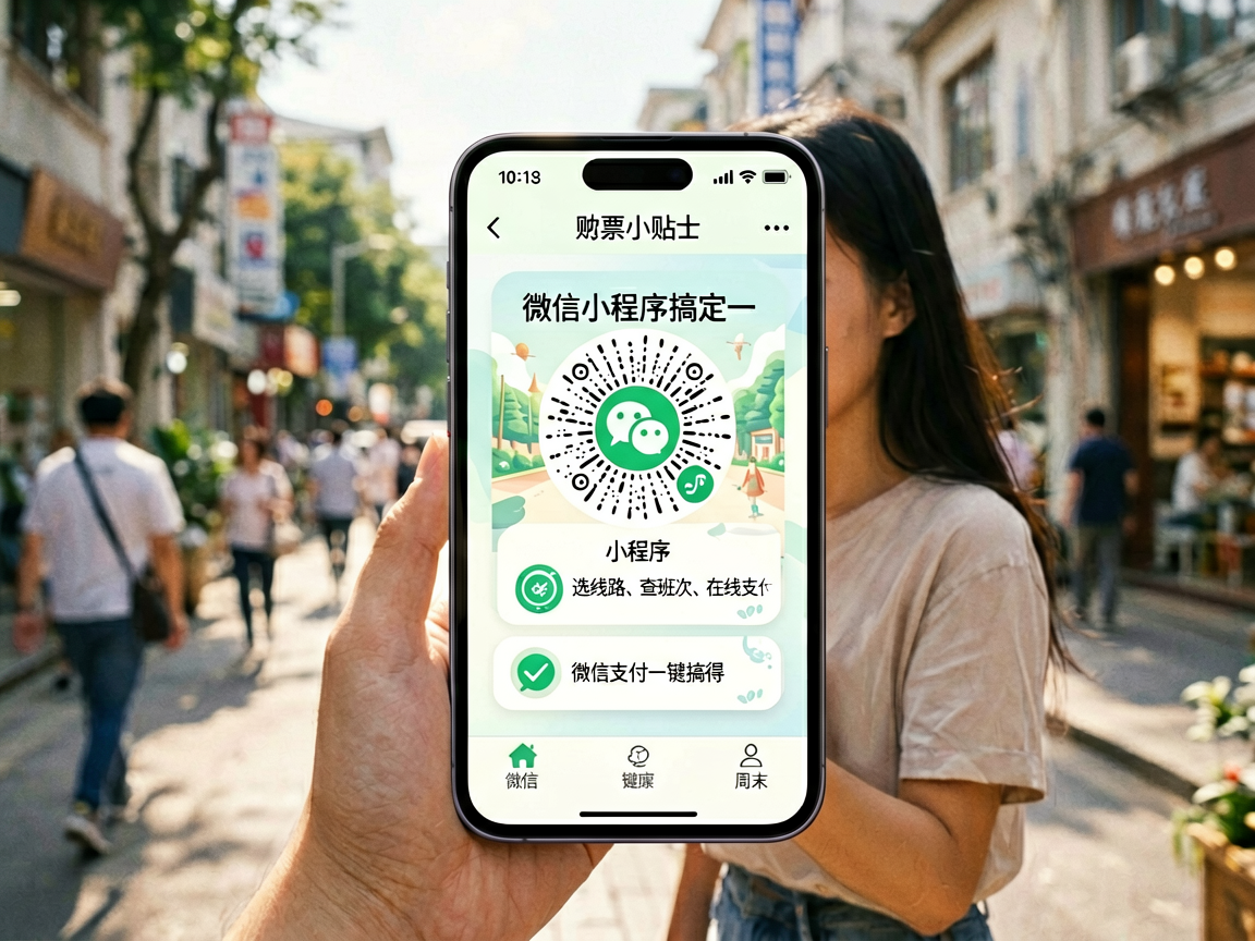 文章中段场景:购票小贴士:微信小程序搞定一切微信搜「粤港澳巴士」小程序,选线路、查班次、在线支付,微信支付一键搞定。提醒一句,周末和节