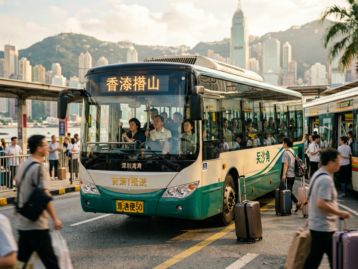文章开篇场景：从深圳去香港，深圳湾口岸跨境巴士是很多人的首选——不用抢高铁票，不用提着行李挤地铁换乘，上车就能直达旺角、尖沙咀。尤其是