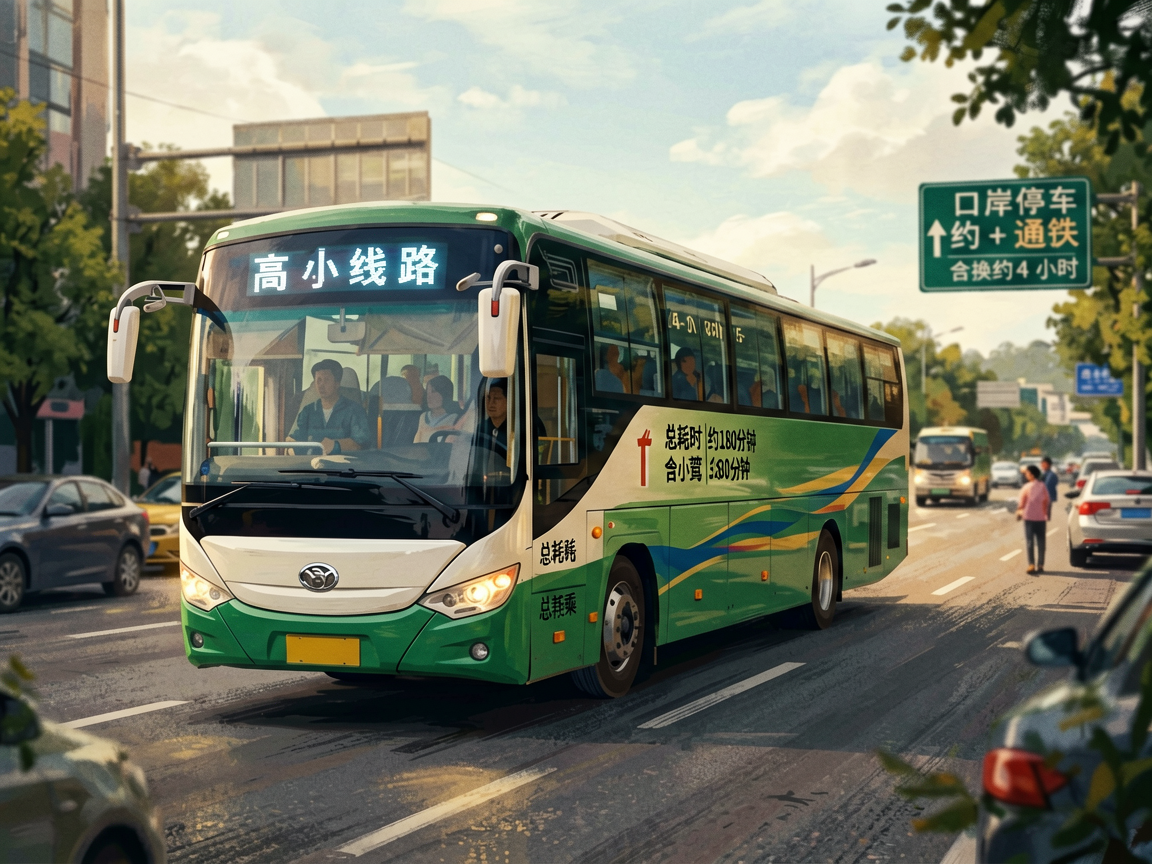 文章中段场景:对比项跨境巴士(本线路)高铁+地铁自驾+口岸停车总耗时约180分钟(含通關)约4-5小时(含换乘)约4小时(不含停车)总
