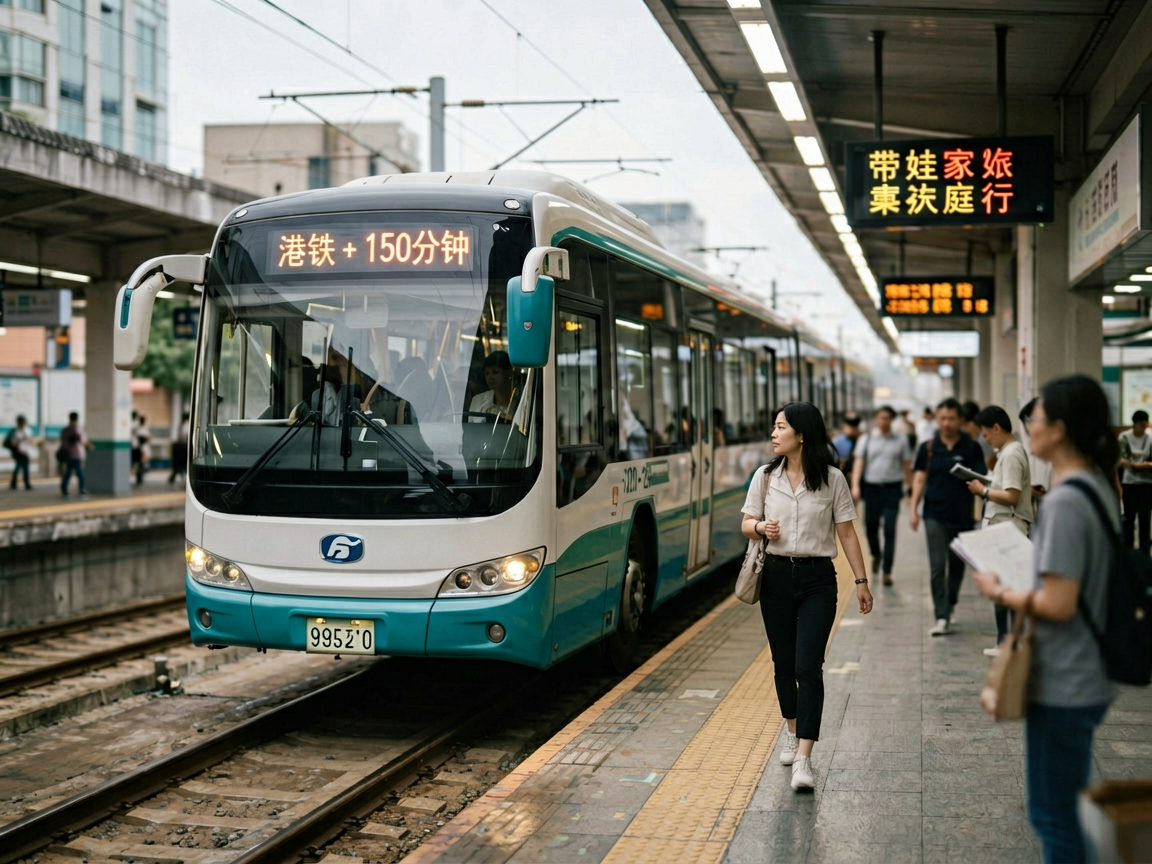文章中段场景：对比项跨境巴士（本文方案）港铁+东铁线+口岸总耗时约90分钟约120-150分钟换乘次数0次2-3次适用人群带娃家庭、行