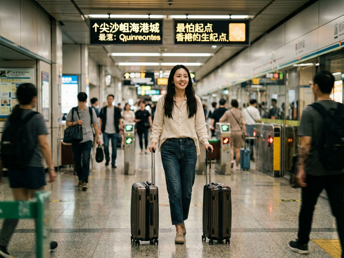 文章开篇场景:为什么尖沙咀海港城是香港跨境巴士返程的黄金起点?在香港购物最后一天,拖着行李箱从海港城出来,最怕的就是在口岸和地铁站之间